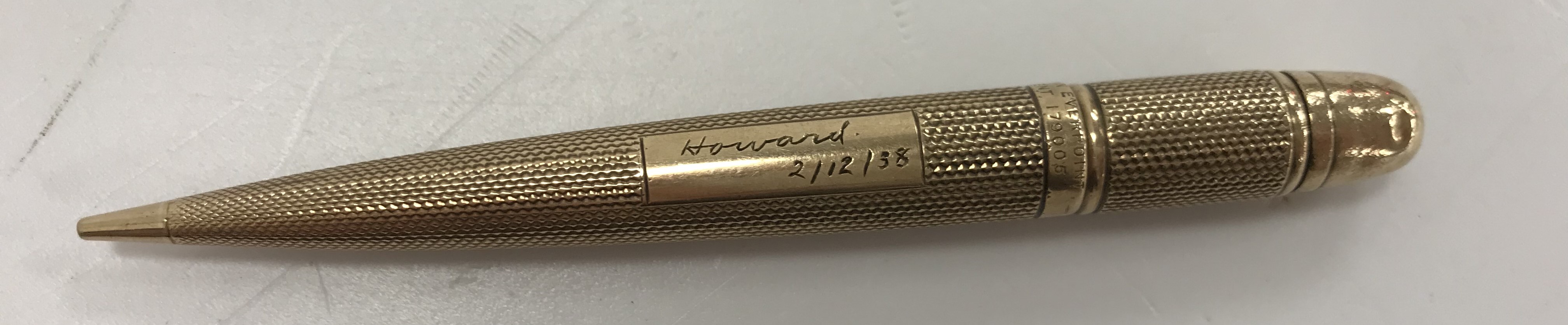 A Sampson Mordan 9 carat gold Everpoint propelling pencil 10 cm long, 9.