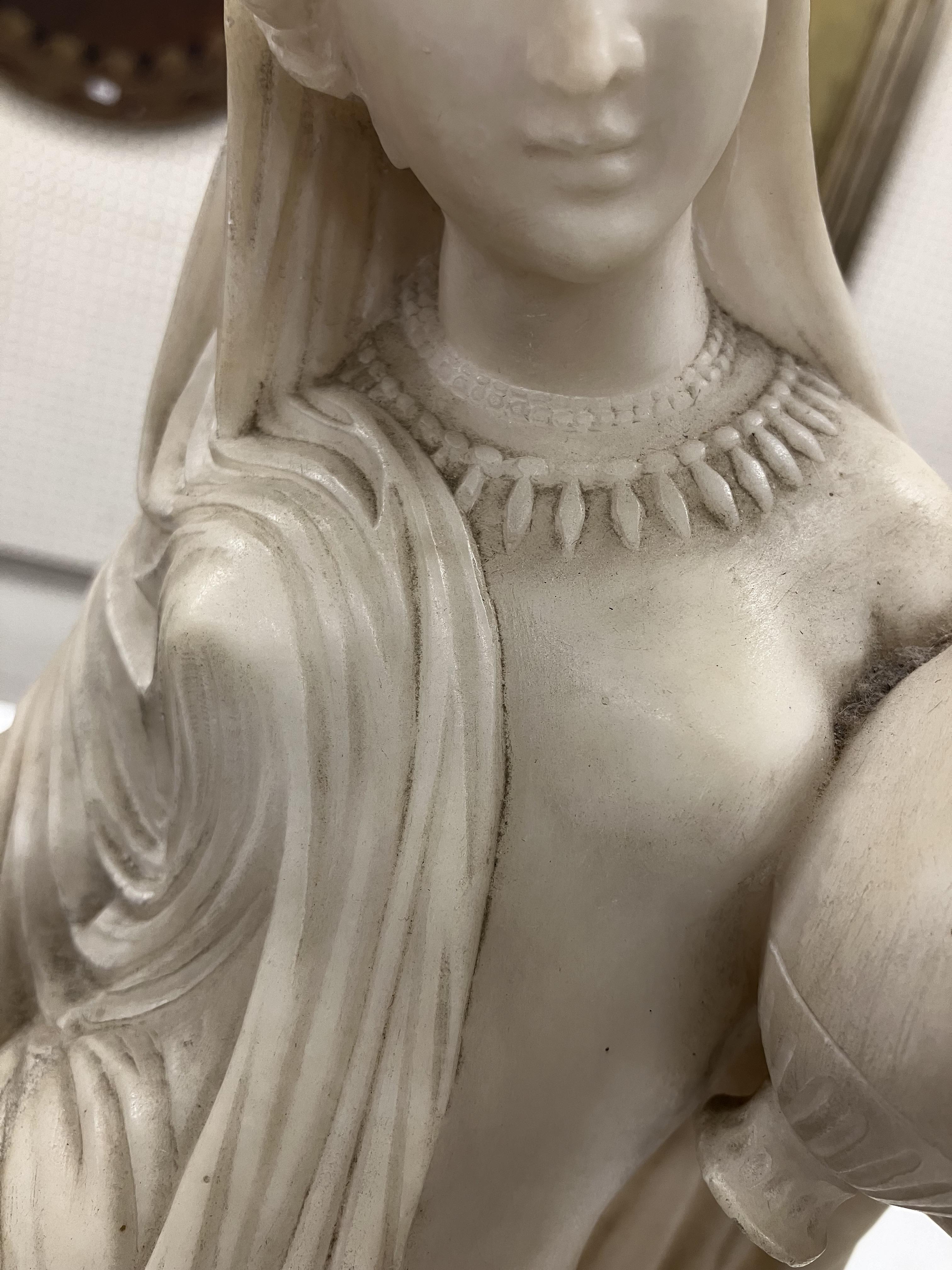 A carved white marble figure of "Phryne' - Image 40 of 42