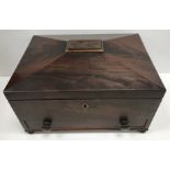A 19th Century mahogany work box of sarc