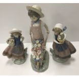 A collection of Lladro figures comprisin