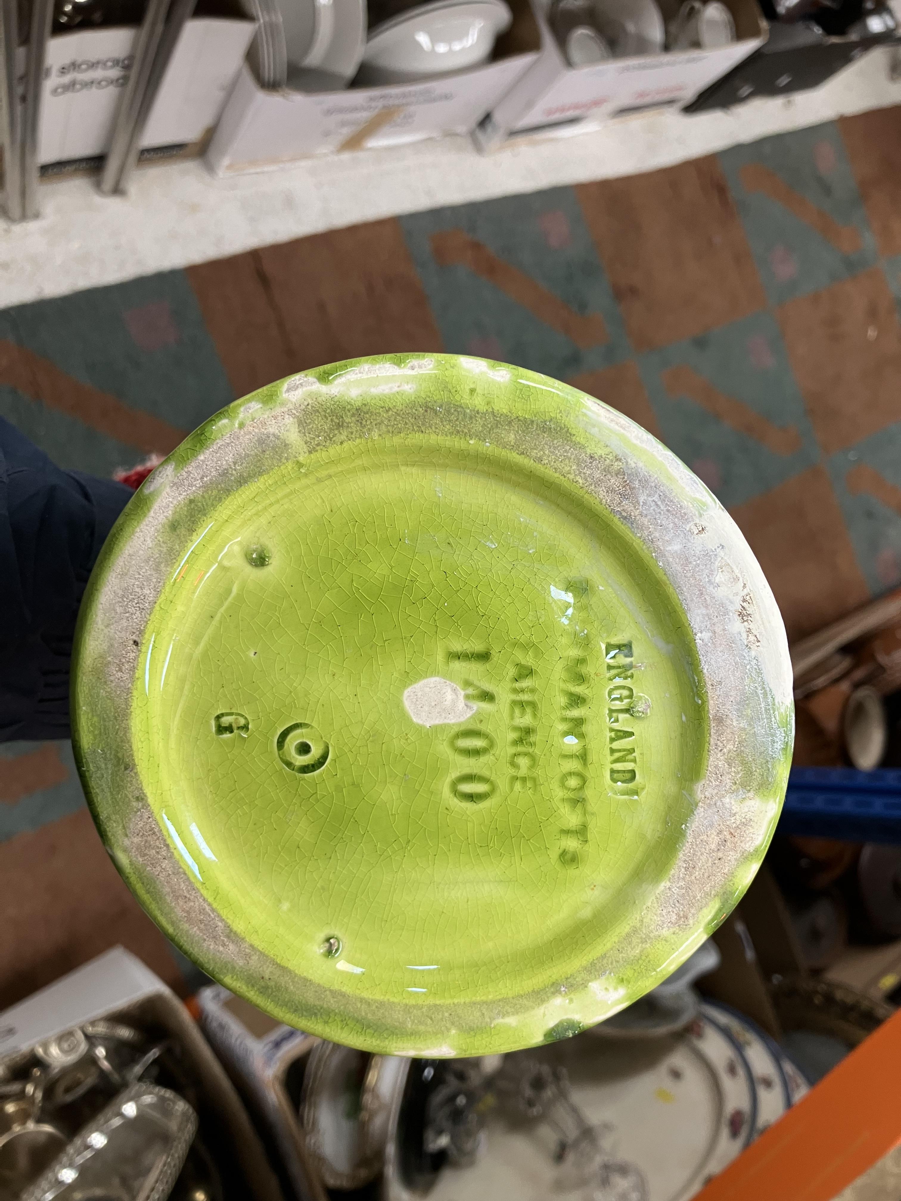 A Burmantofts faience green glazed incis - Image 9 of 20
