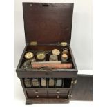 A 19th Century mahogany apothecary box c