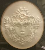 A white painted plaster bust portrait sc