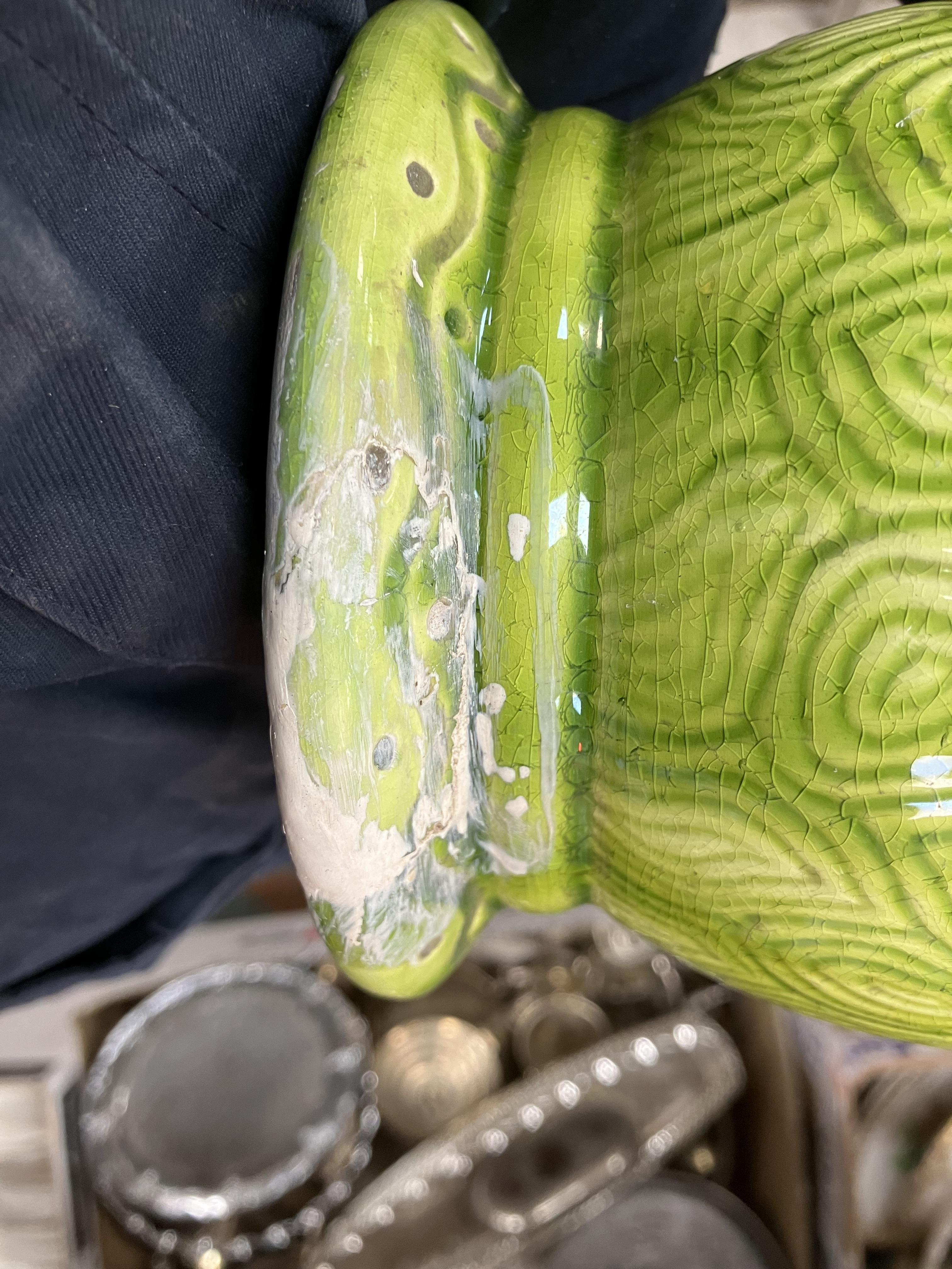A Burmantofts faience green glazed incis - Image 10 of 20