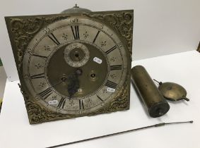 An 18th Century long case clock movement