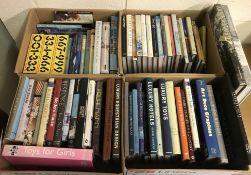 Four boxes of various modern coffee table style books on interior, style, design classics, etc,