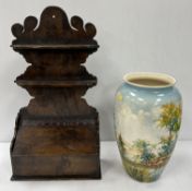 An early 19th Century Provincial elm spoon rack,