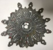 An 18th/19th Century lead ceiling rose o