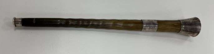 A William IV silver mounted oryx horn hu
