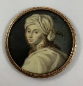 A 19th Century Italian miniature portrai