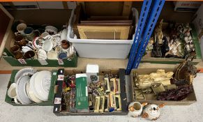 Five boxes of assorted horse and equestr