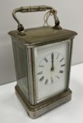 A late 19th Century carriage clock timep