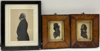 A pair of early 19th Century silhouettes depicting 