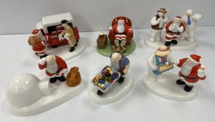 A collection of six Coalport Characters