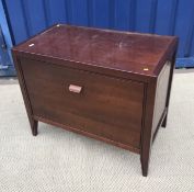A modern French mahogany dwarf cabinet w