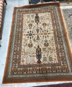 A large Spanish wool Persian design carp