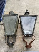 Two early 20th Century copper street lam