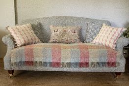 Susie Watson Sofa Scheme - A set of 5 handmade linen cushions, complemented with a Shetland throw.