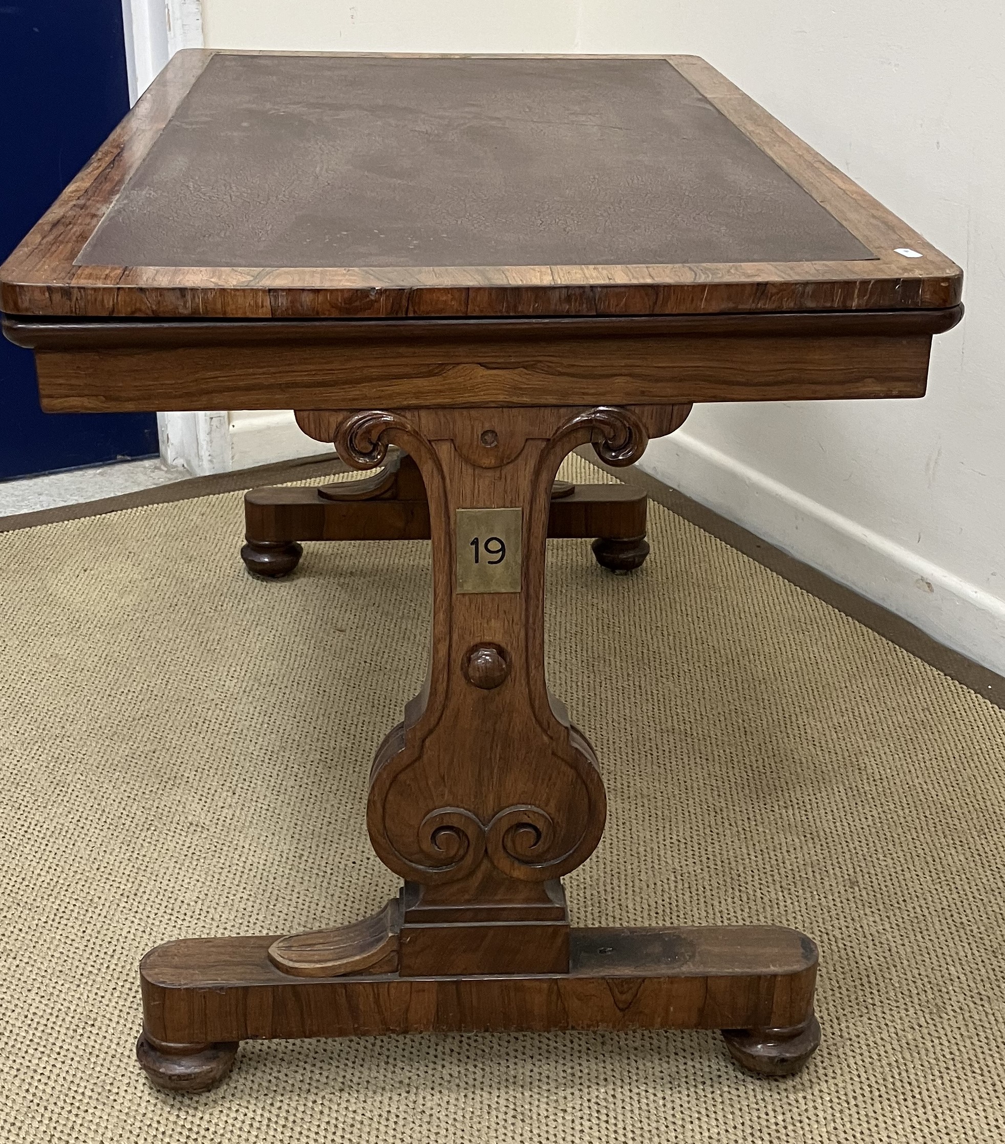 A Victorian rosewood library table, - Image 2 of 5