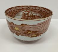 A Japanese kutani bowl decorated with fi