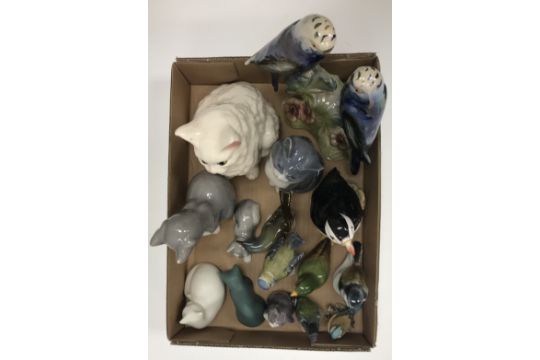 A collection of Cat and Bird figurines c - Image 2 of 2