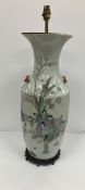 A Chinese polychrome decorated vase depi