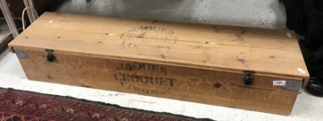 A Jaques croquet set with four mallets,