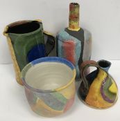 A John Pollex polychrome decorated vase