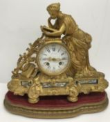 A 19th Century gilt bronze cased mantel