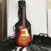 An Encore Les Paul copy electric guitar