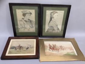 Charge of the Royal Horse Artillery, 1st World War, watercolour, signed T I Pulford, 29cm x 46cm,