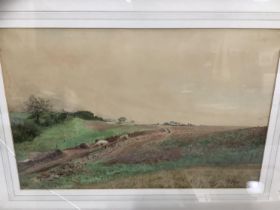 J D Walker (Exh 1902-1919), Wheatsheaves in the field, watercolour, signed to lower left, 15cm x