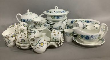 A quantity of Wedgwood dinnerware in Wheatear and Clementine pattern