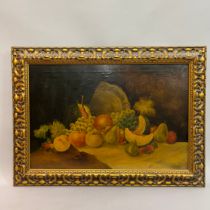 W. Rayworth, mid 20th Century, still life of fruit, oil on canvas, signed to lower right, 50cm x