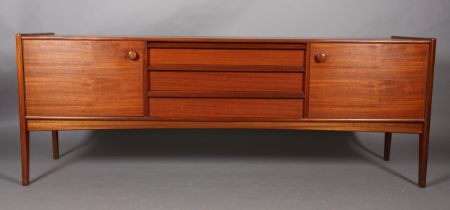 John Herbert for A Younger Ltd late 1960s, a teak sideboard having three drawers with lip handles to