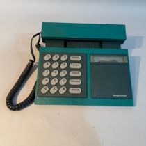 Bang and Olufsen Beocom 2000 circa 1986 telephone in mint green and dark grey, push button key pad
