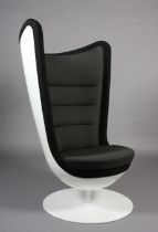 A Badminton Acoustic swivel armchair by Actia Office Furniture designed by ITEM design works, the