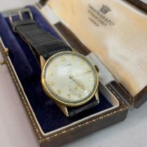 A Baume Gentleman’s manual wrist watch in rolled gold case N: 220 C 1955 jewelled lever movement,