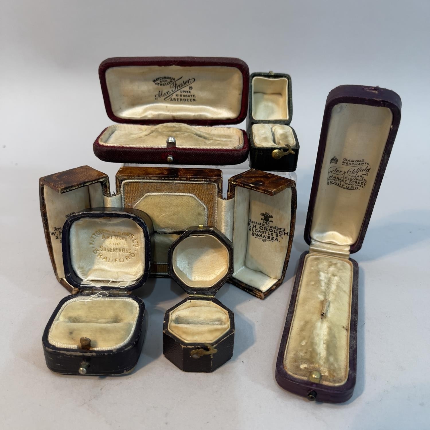 Six Victorian and later jewellery boxes