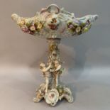 An early 20th Century German and porcelain comport