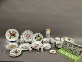 A collection of Portmeirion tableware in Pomona and other patterns comprising dinner plates, side