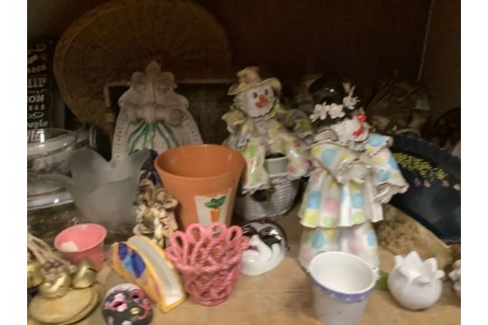 Several planters, a Canton tureen and stand, a resin wall sconce, glassware etc - Image 2 of 4