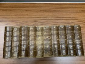 A uniform bound set of Lytton's Novels half green calf with marble boards in ten vols