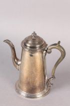 AN EDWARD VII SILVER COFFEE POT, Sheffield 1908 for Marples & Co, of 18th century design having a