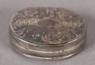 A GEORGE III SILVER VINAIGRETTE, Birmingham 1806 for John Shaw, chased scroll top with open oval