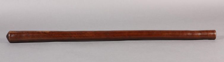 A 19TH CENTURY FIJIAN HARDWOOD CLUB of tapered form, 81.5cm (Shipping category F)