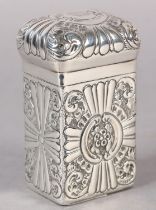 AN EDWARD VII SILVER DRESSING TABLE BOX, London 1903 maker's initials 'PBM', rectangular with