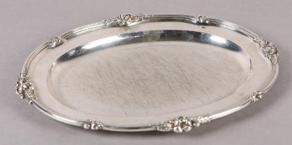 A WILLIAM IV SILVER MEAT DISH, London 1831 for William Ker Reid, oval, the rim cast with flower