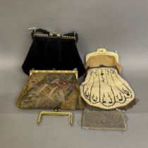 Vintage evening bags and purses: a 1920’s metal thread and silk embroidered bag with deco design