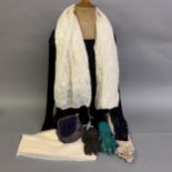 Vintage velvet: A Fenn Wright and Manson longline cut velvet shift or top, long sleeves, size L;